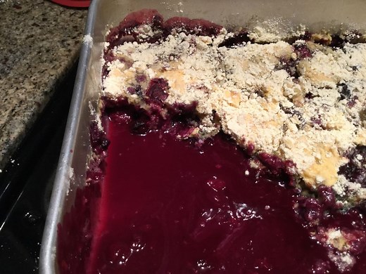 FROZEN BERRIES, CAKE MIX, AND SPRITE