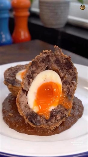 Manchester Egg 🥚🔥 with Oxford Sauce | Crispy British Street Food Recipe #shorts
