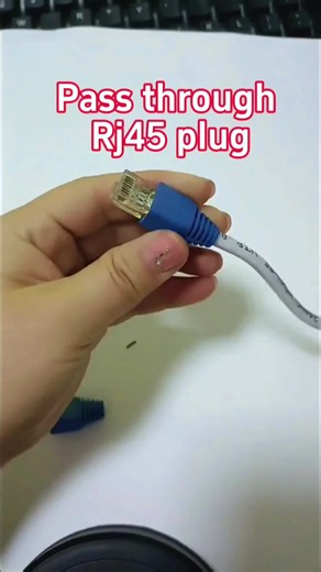 Pass through Rj45 plug #patch #networking #cable #Diy #rj45