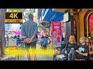 🇻🇳 4K HDR - Walking in Saigon Vietnam - Walking Street Saigon - Ho Chi Minh City Walking Tour
