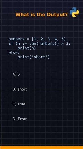Can You Solve This Python Walrus Operator Quiz? 🐍 #python #coding