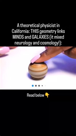 Rich Man on Instagram: "1. In 2011, a physicist said something that quietly messed with neuroscience and cosmology at the same time. He claimed the universe isn’t driven by force or energy, but by structure. One repeating geometry that atoms follow, stars orbit within, and space-time bends around. The wild part is that thoughts also move inside this structure. Not metaphorically, but mathematically, as patterns inside the same field that shapes matter. 2. This idea reframed consciousness in an u