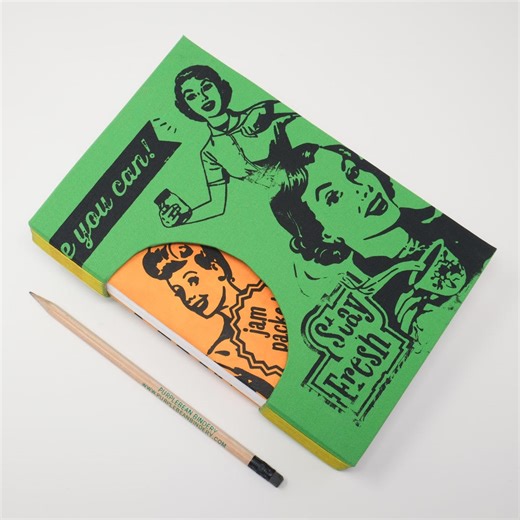 Hand Bound Notebook: Jar Journal, Rigid Fabric Cover, Lined Pages, Lay Open Flat - Etsy