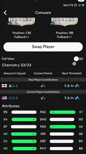 How to compare players (side by side) on FC FUT Companion App #fc25 #ultimateteam
