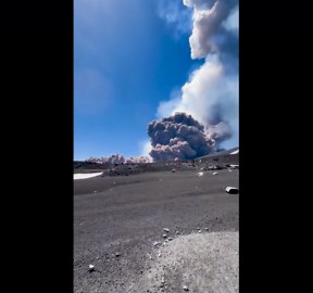 Mount Etna volcano eruption sends tourists running for their lives
