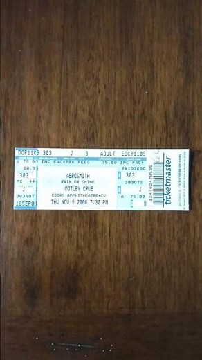 Aerosmith and Motley Crue - $75 Concert Ticket