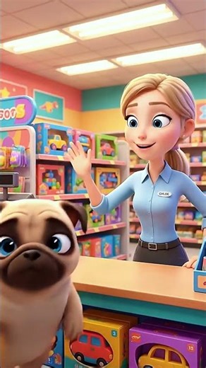 Pug Puppy Gets Toy Tape Measure | Retractable Numbers #shorts #pug