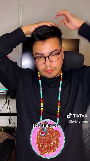 Tribute to My Mom: Finished Beaded Bear Medallion