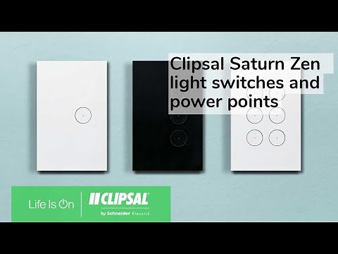 Clipsal Saturn Zen light switches and power points