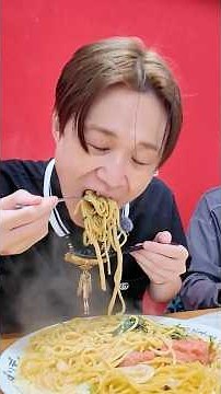 岡山県にある一見様お断りの超デカ盛り明太子クリームパスタがヤバ過ぎた…。 #ぞうさんパクパク #大食い #早食い #パスタ