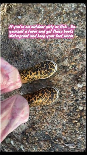 Outdoor girl NEEDS -waterproof leopard booties 💃🔥🌅✨ #fishing #outdoor #tiktokshop #boots