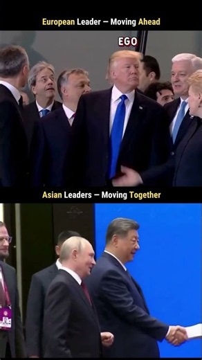 🇪🇺 Western Leaders vs 🇨🇳🇷🇺 Asian Leaders | Two Different Moments 🌍 #shorts #trending #viral #short