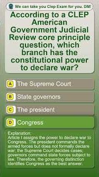 CLEP American Government Judicial Review