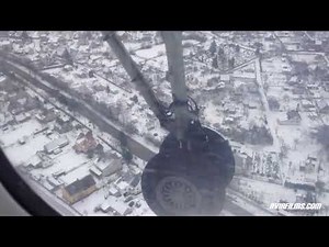 Dash 8 landing (landing gear view)
