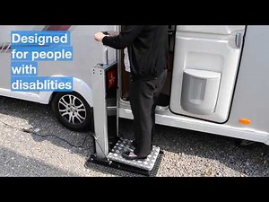 Motorstep portable step lift for caravan and Motorhome.