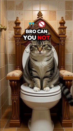 Why cats STARE at you while pooping.