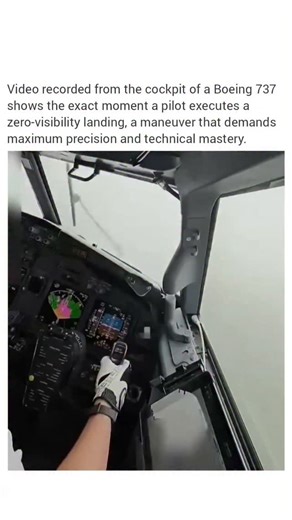 Fact | History | News on Instagram: "A breathtaking cockpit video of a Boeing 737 executing a landing in dense fog has gone viral across social media platforms, highlighting a maneuver that demands advanced technical mastery. The footage captures the perspective of the flight deck as the aircraft descends through thick cloud cover, with no view of the runway until the final moments before touchdown. The clip has sparked a mixture of awe and debate among viewers and aviation enthusiasts regarding