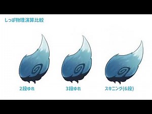 【Live2D】しっぽ物理演算比較