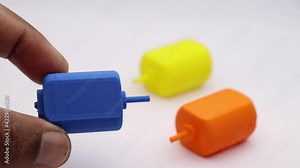 3D printed single shaft motor model also called as Toy dc motor. Small electric motor used in robotic and electronic projects