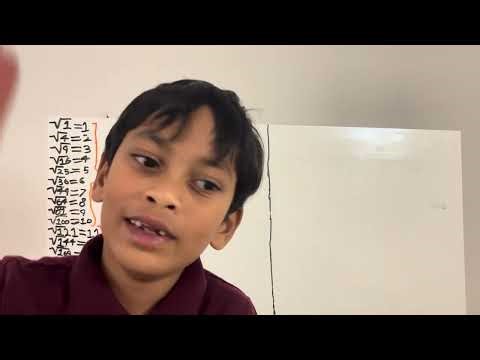 Square Roots Explained by 7 Year Old Kaushik! 🧮✨ Fun Math for Kids