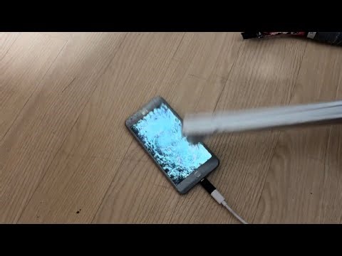 Smashing a faulty LG X Cam phone
