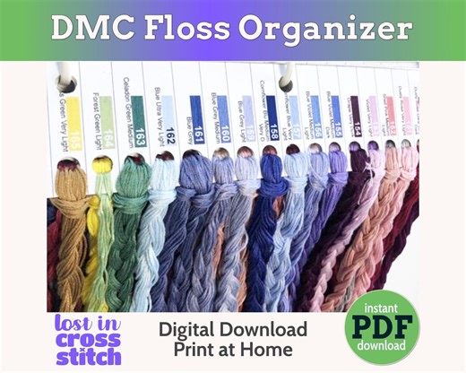 DMC Floss Organizer Printable • 500 Color Thread Cards • Cross Stitch & Embroidery Thread Storage PDF - Etsy Canada
