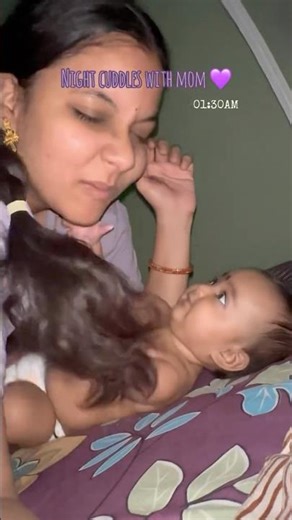 Night Cuddles with Mommy 💜 | Sweet Bedtime Milestones #trending #cute #ggvstales #dailyvlog