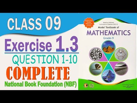 Class 9 Maths Chapter 1 Exercise 1.3 Complete | National Book Foundation (NBF) | Federal Board