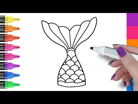 How to draw mermaid tail step by step /draw mermaid tail for beginners