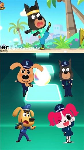 Sheriff Labrador 🆚 Police Officer 🆚Sheriff Papillon 🆚 Sheriff LabradorTiles Hop EDM Rush #305