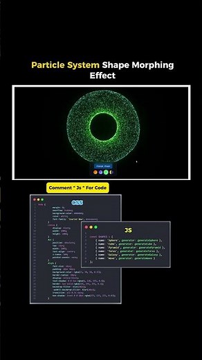 Shape Morphing Particle System in JavaScript — Mind-Blowing Effect