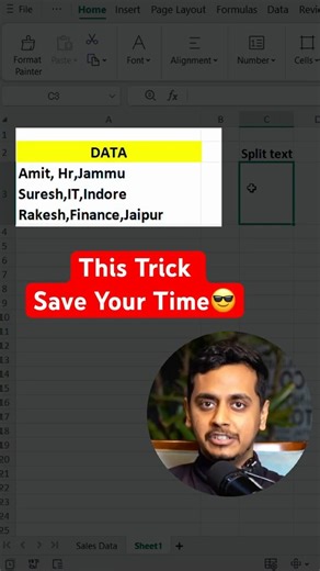 How to use TEXTSPLIT Function in Excel⚡️#excel #office #spreadsheet