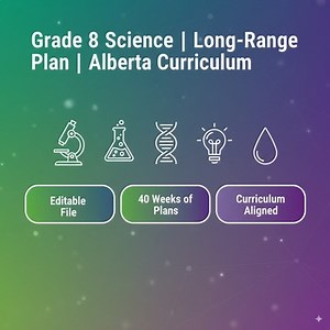 Grade 8 Science Long-Range Plan | Alberta Curriculum | Editable and Weekly