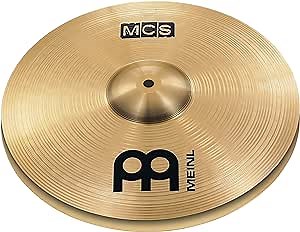 Meinl 14” Hihat (Hi Hat) Cymbal Pair – MCS Traditional Finish Bronze for Drum Set Use, Made In Germany, 2-YEAR WARRANTY (MCS14MH)