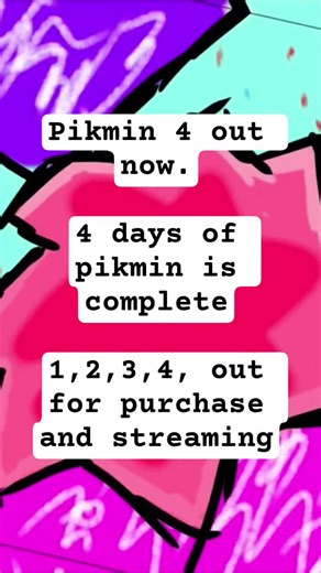 PIKMIN 4 OUT NOW The four days of pikmin is done! Four soundtracks for all four days! Thank you all, and I hope you enjoy! This was a way to do something for thanksgiving, by giving my thanks to some of my favorite games. 4 DAYS OF PIKMIN, FINISHED https://youtu.be/kv5RYXyrd1s?si=9y9NKPjqMtHCOkSg https://youtu.be/O9rP8zbhTfo?si=G3vJ7CbgNaqX-coO https://youtu.be/2rlvsTvuSy8?si=cfbVXebWdKlwkU9B https://youtu.be/FaWk5pJhm_4?si=rztiNA1xIjXOKA7W #pikmin #music