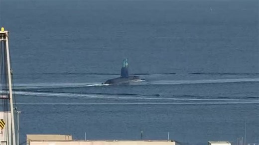 Israeli Dolphin Submarine Launches from Haifa Port
