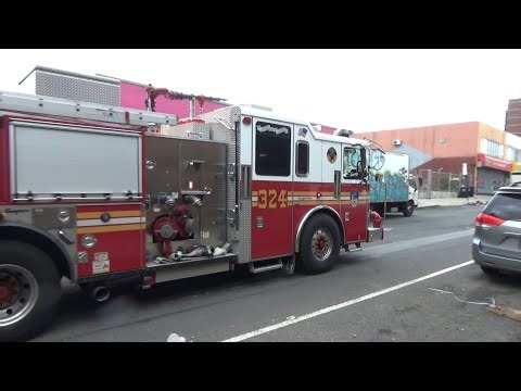 FDNY Engine 324 taking up from a 10-75 All Hands Fire in the Ductwork