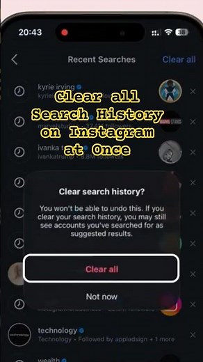 How to Clear Recent Searches on Instagram at Once 🔍 (Easy Guide)