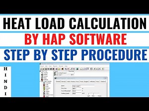 Heat Load Calculation in Hindi I Heat load calculation in HVAC I BY HAP Software