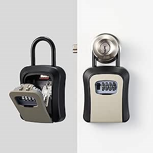Key Lock Box for House, Key Storage Box with Combination Lock, House Key Safe Security Lock Box Wall Mount for Realtors, Home, Hotels, Airbnb, Schools Garage Spare Beach