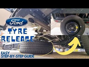 Where is the spare wheel located in the Ford Transit van?