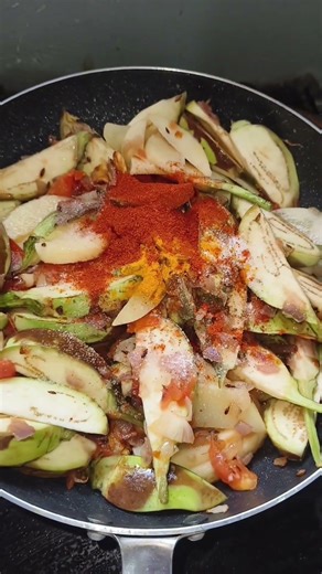 Crispy Fried Aloo Baingan recipe