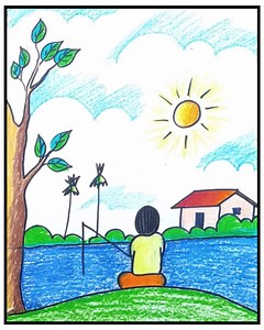 108K views · 6.3K reactions | Easy scenery drawing ideas for kids | Drawing Book | Facebook