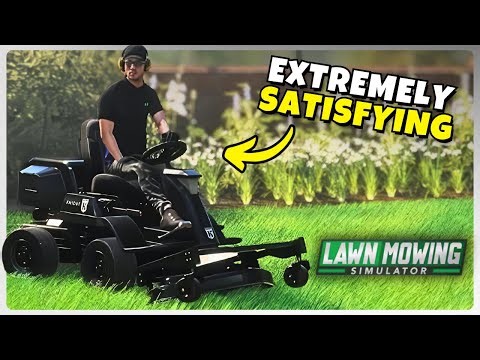 This Might Be The Most Satisfying Job In The World | Lawn Mowing Simulator