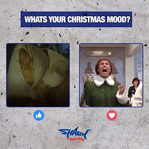 📣 COMPETITION TIME What’s your Christmas mood?? React 👍❤ with your answer & tell us why you’re more like the Grinch or like Buddy! SIX winners will be chosen and will receive a SHARK Hoodie, Headphones and a 4 pack of Shark Stimulation. Winners will be chosen at random on 13/12/18. | SHARK Energy