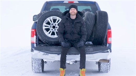 Testing snow performance of all-terrain versus winter tires