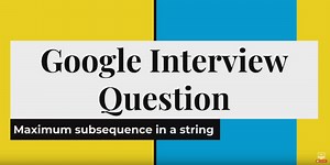 Can you crack this google interview question? The maximum subsequence problem.