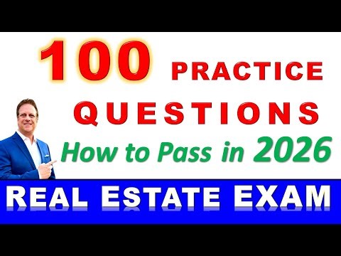 100 Questions with Answers to Pass the REAL ESTATE EXAM in 2026. Test Question Review. #realestate