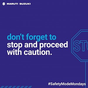48 reactions · 12 comments | It is not important to STOP only at a red light. If you see a sign on the road that is asking you to Stop/use caution; or you are approaching an intersection, it is important to bring your car to a complete halt, look both ways, and then proceed. #SafetyModeMondays #MarutiSuzuki #DrivenBySafety #SaferCarsForIndia #SaferDriversForIndia | Maruti Suzuki | Facebook