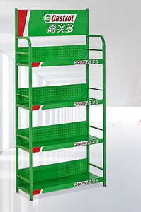 [Hot Item] Filling Station Lubricating Floor Metal Motor Oil Display Rack